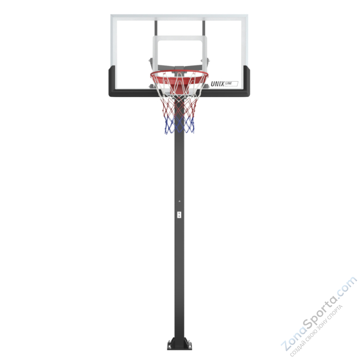 Баскетбольная стойка стационарная UNIX Line B-Stand-TG 54x32 R45 H230-305 см BSTSSTPR305_54TGBK