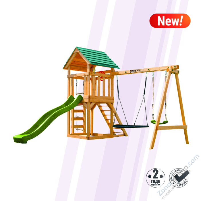Детский игровой комплекс Unix Kids (6 in 1) Light Green