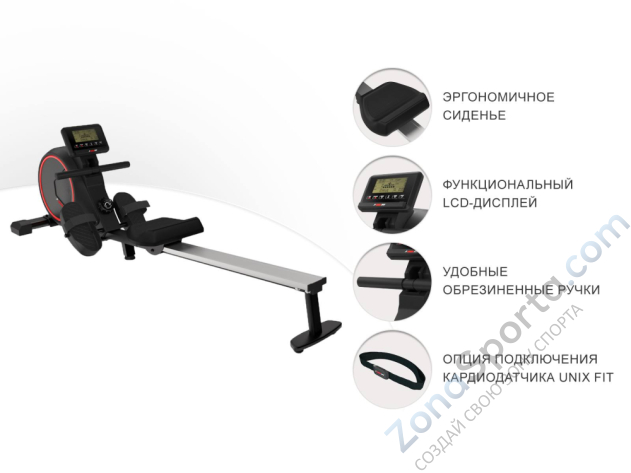 Гребной тренажер Unix Fit Techno Rower 410