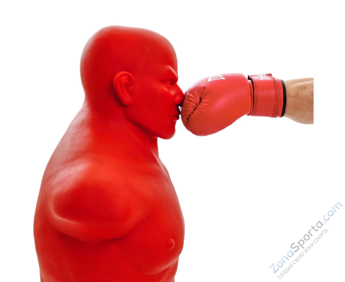 Манекен DFC Boxing Punching Man-Heavy c регулировкой высоты TLS-AR (красный)
