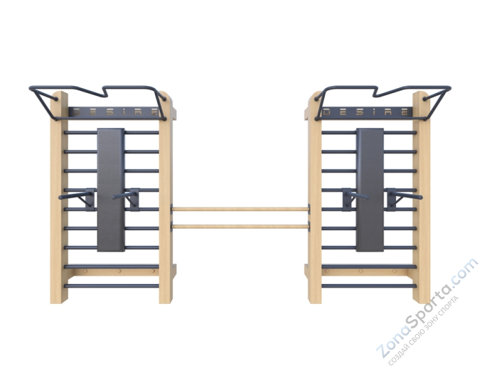 Шведская стенка с эспандерами, брусьями, скамьей и балетным станком Desire Eco Double Stretch