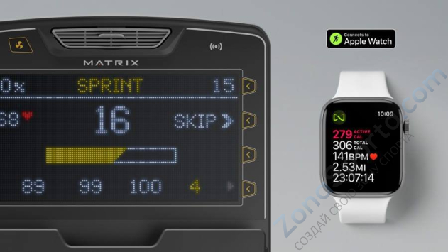 Вертикальный велоэргометр Matrix Performance с консолью Premium LED