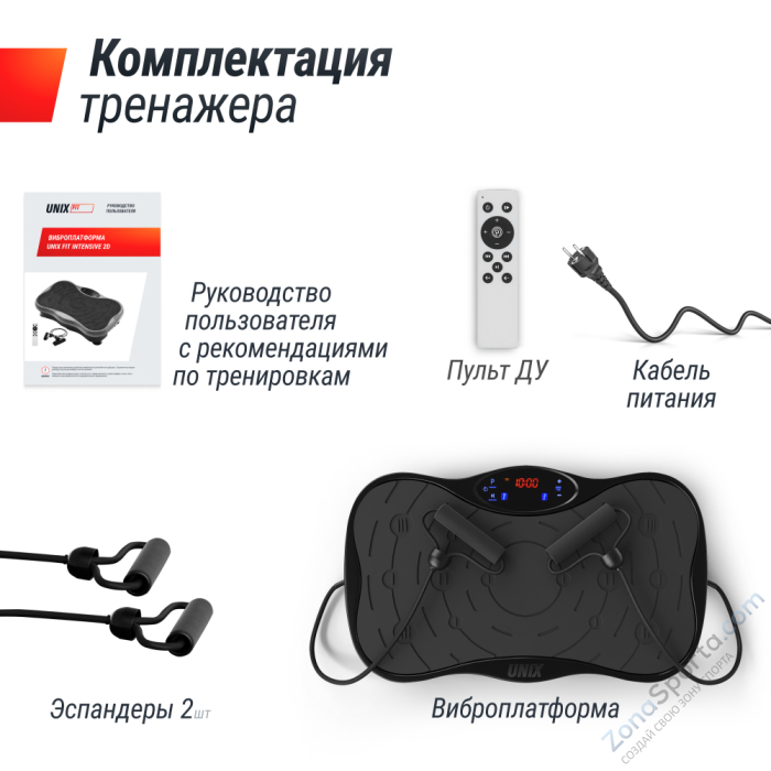 Виброплатформа Unix Fit Intensive 2D Black